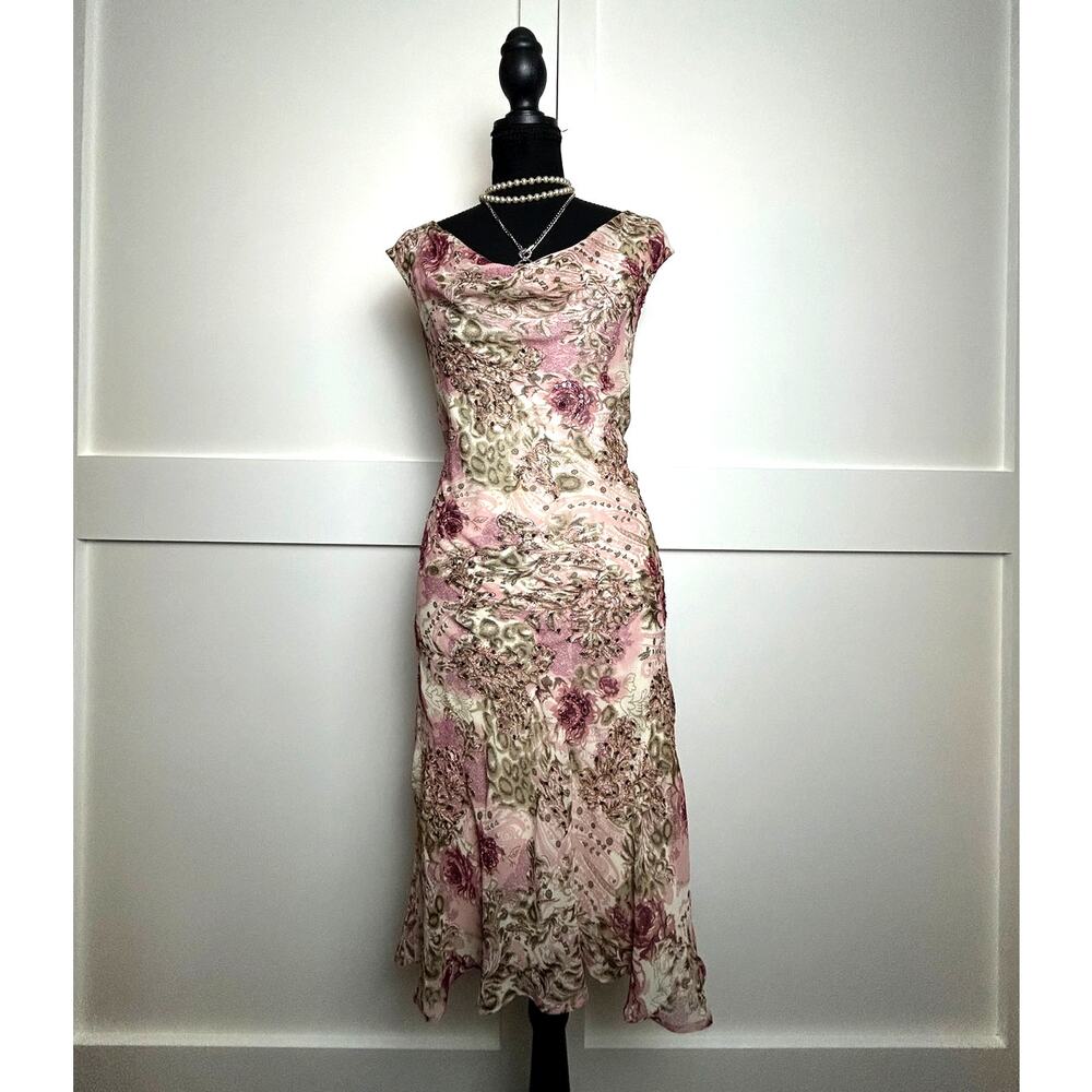 Coquette After Dark connected apparel Chiffon Size L floral + animal print dress